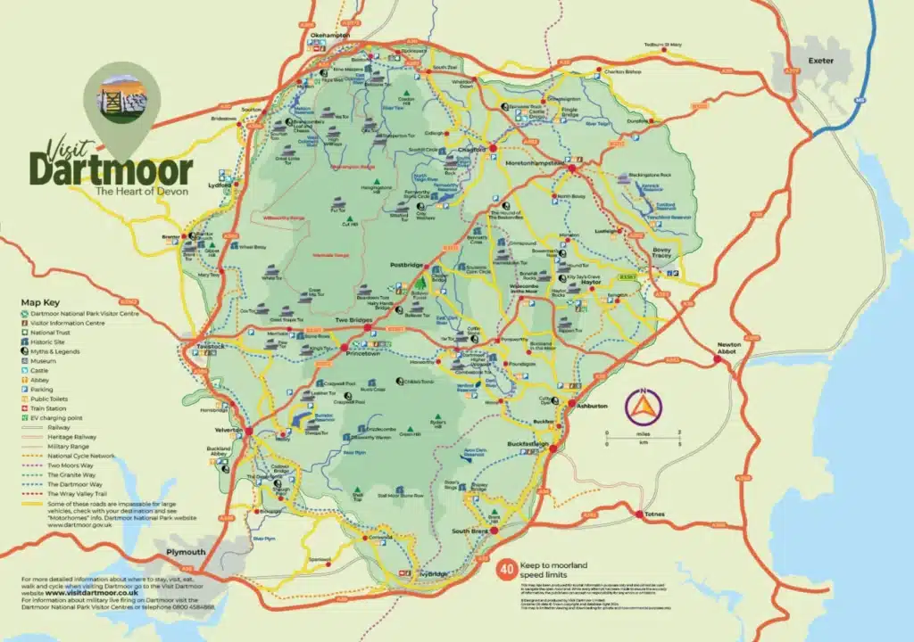 Map courtesy of VisitDartmoor.co.uk